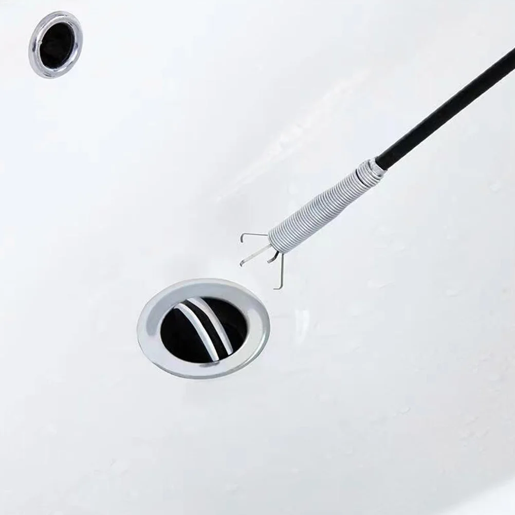 Pipe Picker Durable Pipeline Dredge Tools Drain Cleaner Bendable Hose Clip Hook Clog Remover Washbasin Claw Hair Grabbers 6