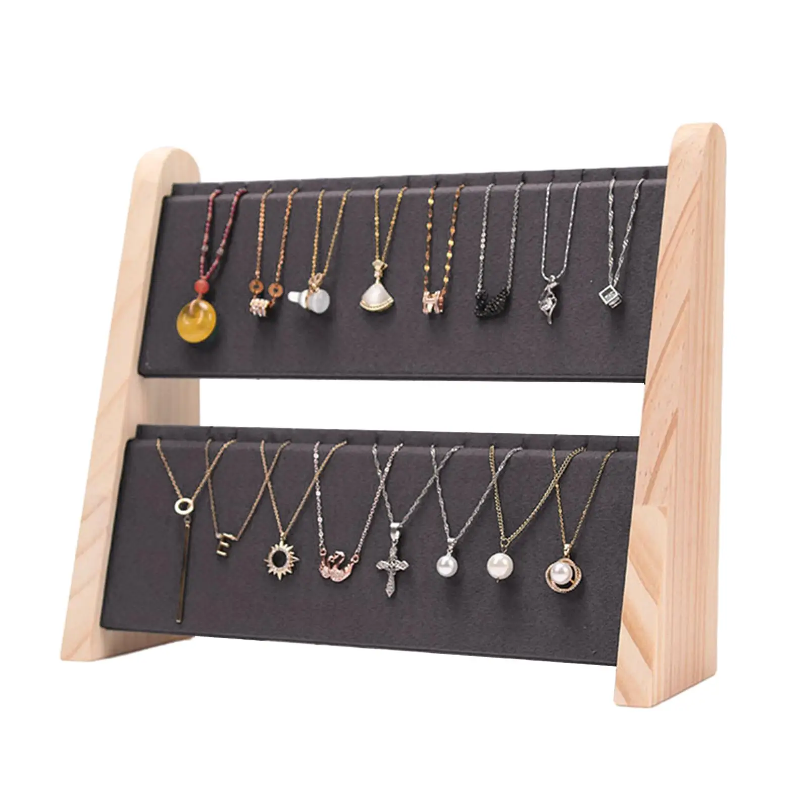 Jewelry Display Stand Rack Rings Necklace Organizer Bracelet Storage Wooden Necklace Holder for Store Glasses Piercings Selling
