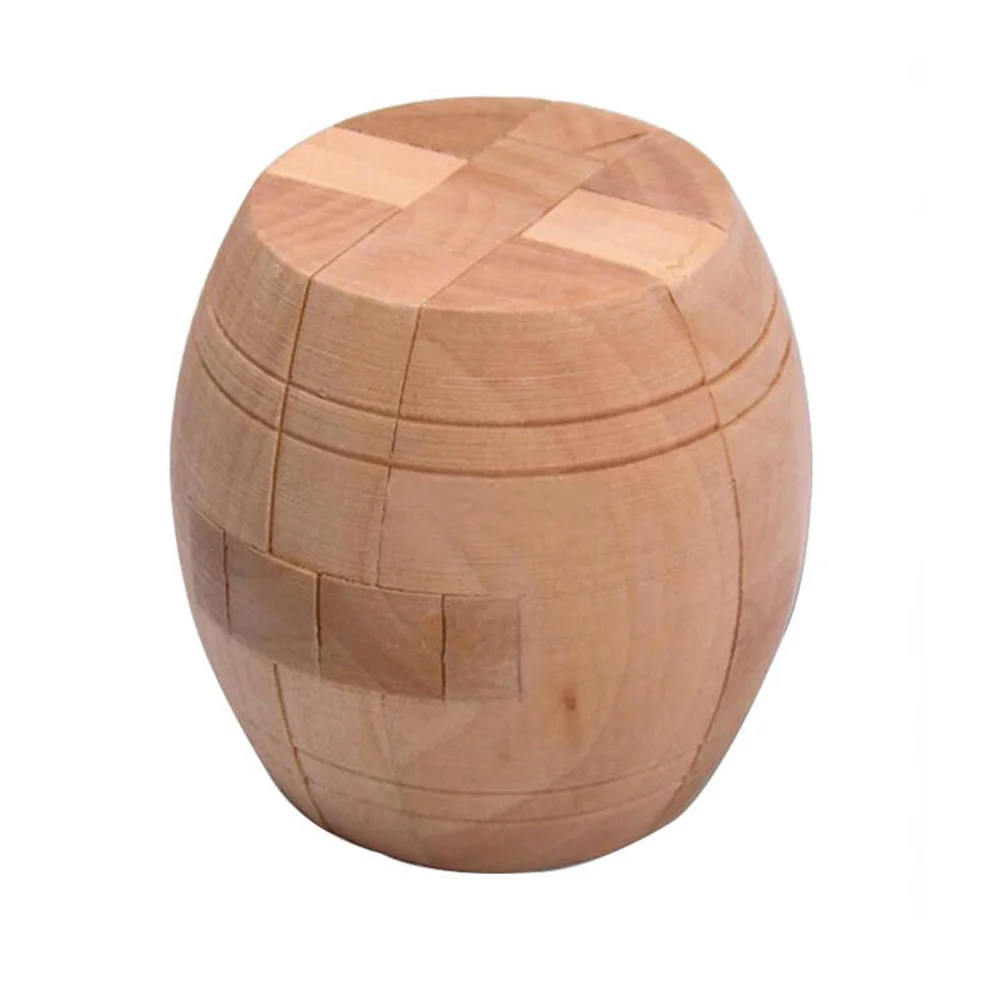 

Brain Teaser Toy Intelligent China Lock Puzzles Educational Wooden Cask Design Jigsaw Puzzle Kids Toy