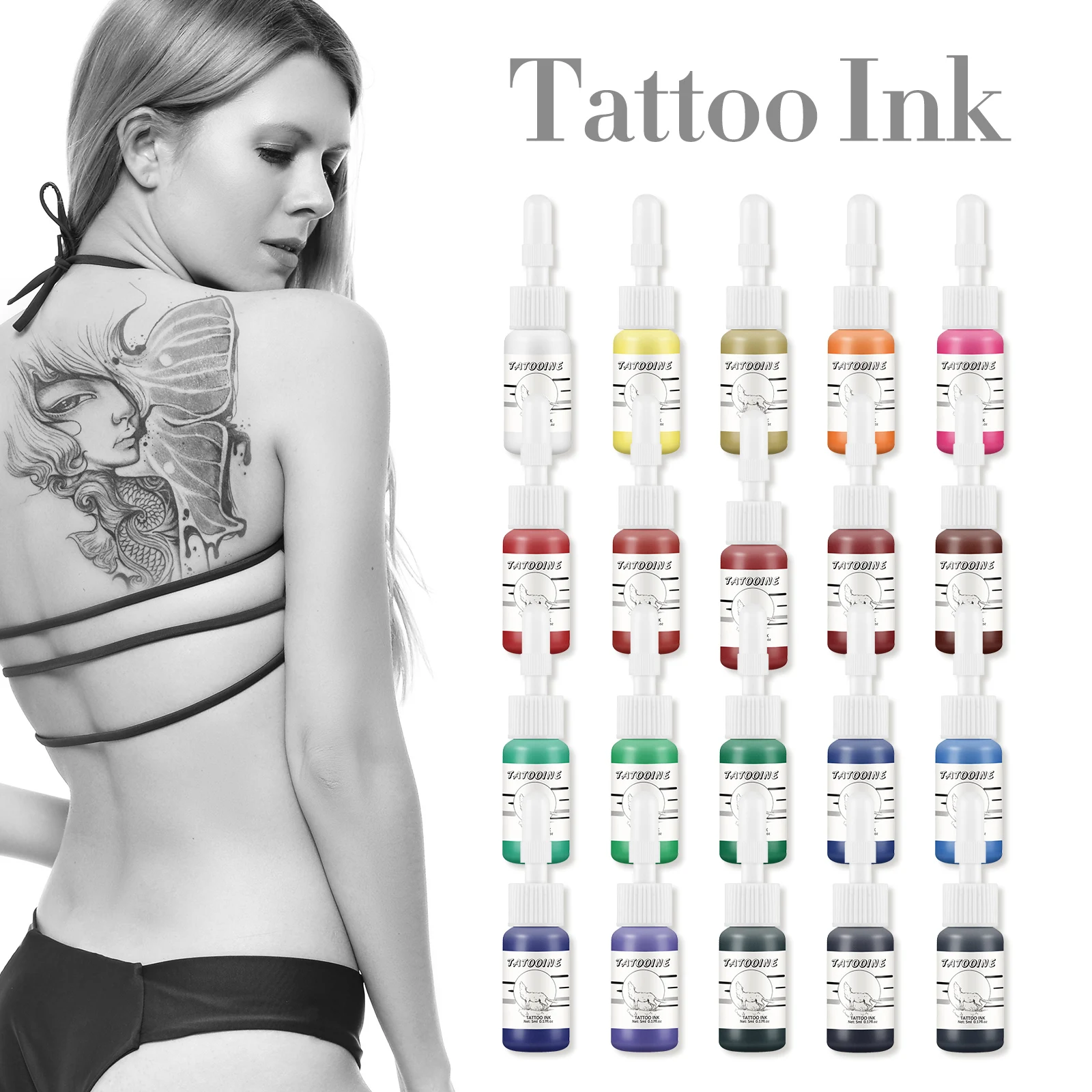TATOOINE FULL TATTOO Kit Rotary Tattoo Machine Pen Tattoo Gun Inks
