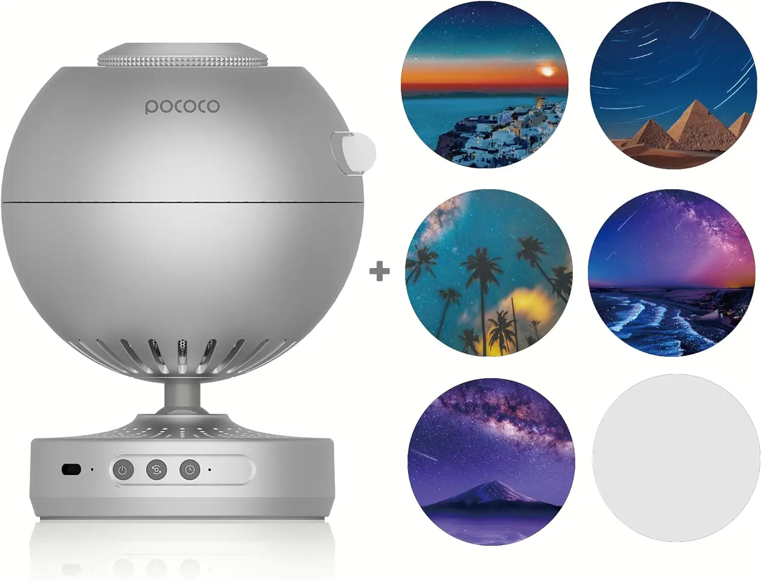 

POCOCO Galaxy Star Projector for Bedroom with Replaceable Optical Film Discs,Dreamy Nature - Discs (6 Pieces)