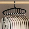Folding Multi-Hole Clothes Hanger Non-slip Storage Rack Space Saving Clothes Rack Organizers For Wardrobe Jeans Trousers Scarf 1