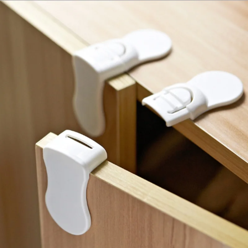 Safety Lock Home Baby Safety Locks Drawer Lock Anti-Pinching Hand Cabinet White Drawer Locks Refrigerator Lock Buckle Children Protection