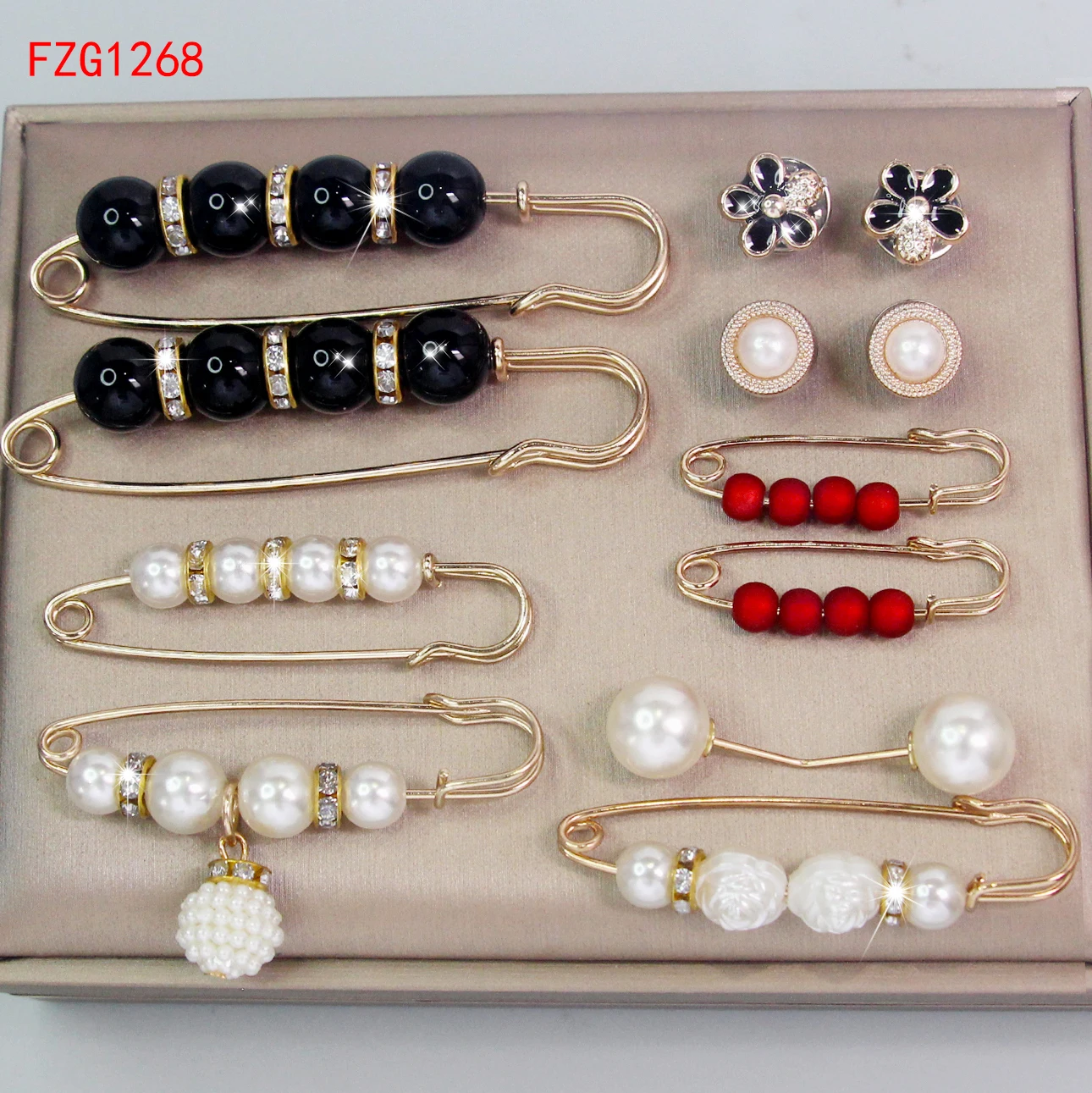 3 Pezzi Spille Con Perle Per Stringere Abi, Gonne E Pantaloni, Spilla Accessorio Anti-sfilacciatura | SHEIN ALIA - Foto 5