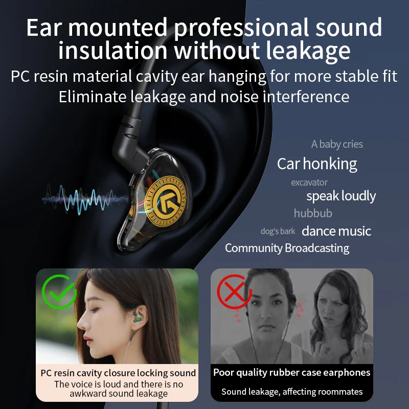 iPhone 15 Earphone USB C Wired Headphone Digital Decoding Type C Xiaomi Samsung Huawei Headset 3.5MM Earphone Laptop wired headphones wired earbuds wired earphone wired headset