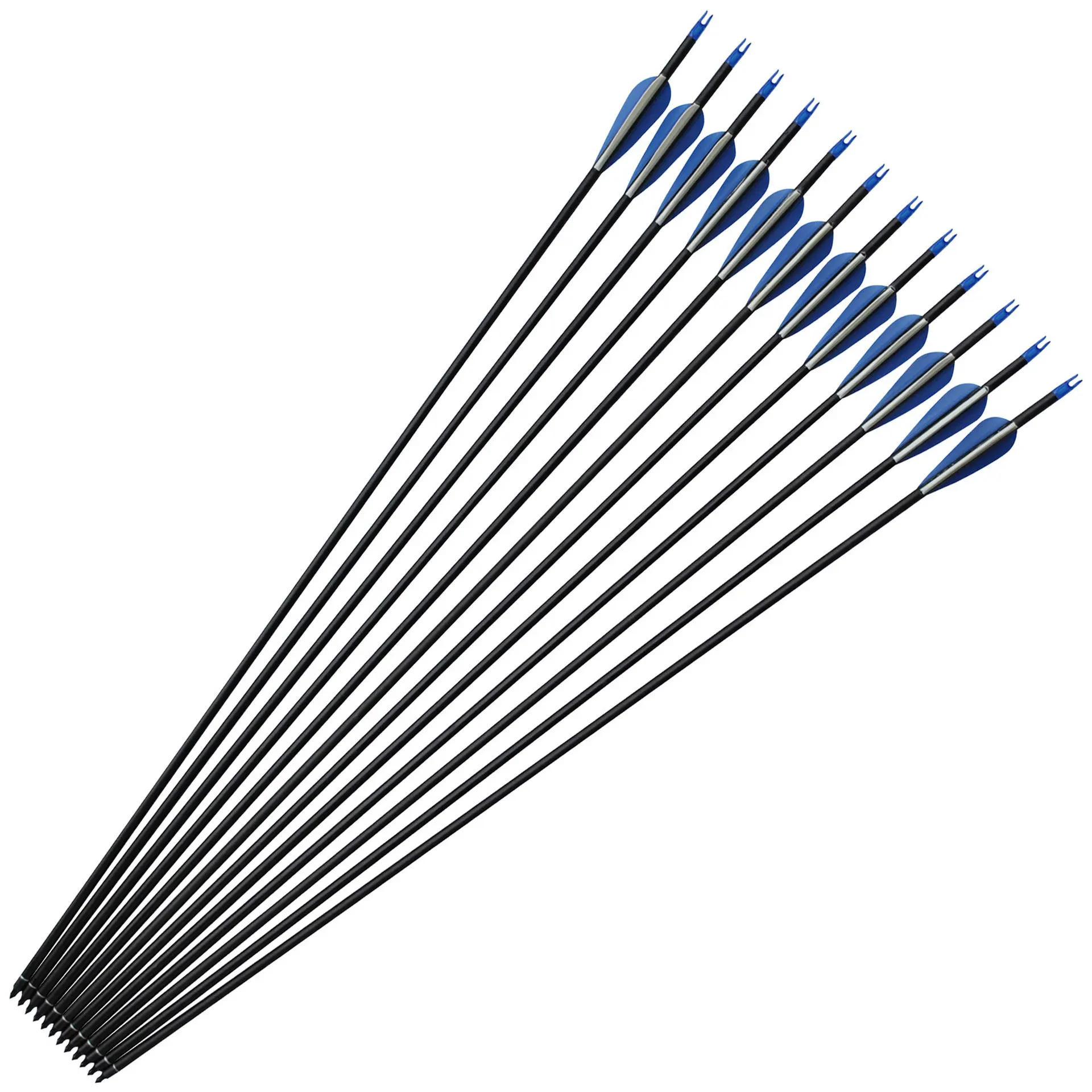 Compound/Recurve Bow and Arrow Archery Hunting bow 6/12/24/36 Pcs Spine 500 Mixed Carbon Arrow 30 Inches Diameter 8 mm for