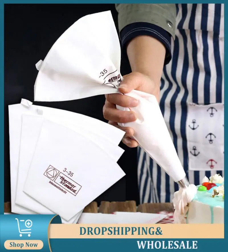 

4 Size Pastry Bags Cotton Reuse Pastry Tools Icing Fondant Cream Squeeze Cream Bag CupCake Dessert Decorators Cake Baking Tools