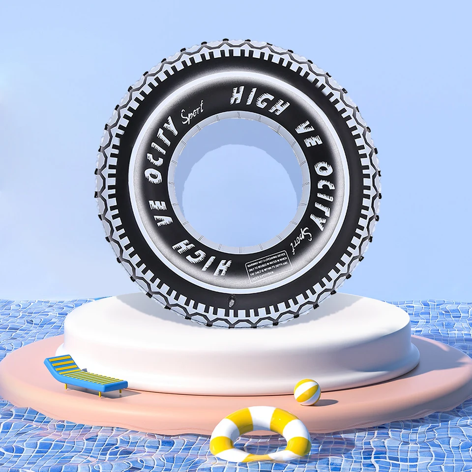 Leakproof Inflatable Tire Pattern Swim Tube