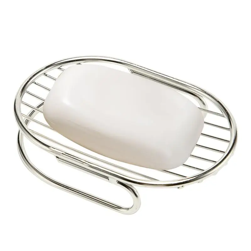 

Soap Dish Holder Stainless Steel Soap Rack Stand Soap Dish Box Soap Draining Dishes Creative Soap Holder for Bathroom Toilet Kit