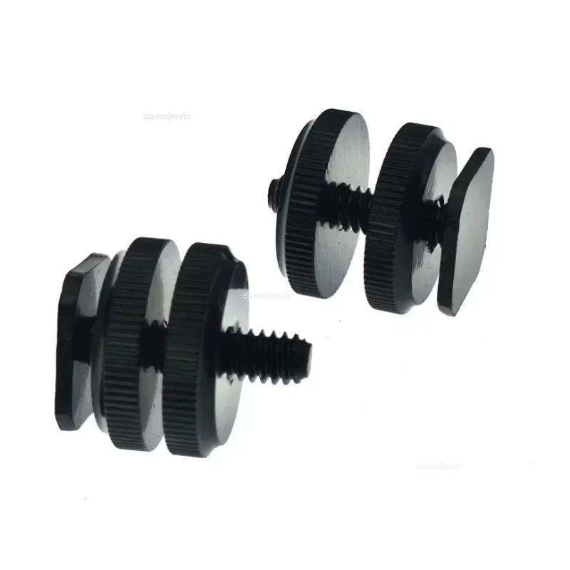 1/4 Hot Shoe Mount Phone Holder Dual Nut Cold Shoe Adapter Bracket For GoPro Hero Accessories For Canon Sony Nikon DSLR Camera