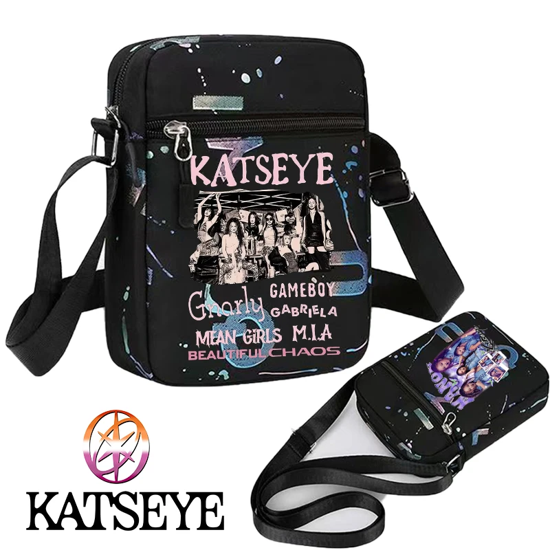 Mode K POP K-KATSEYE frauen Schultertasche Mädchen Trendy Coole Umhängetaschen Nette Große Kapazität Pendler Lagerung Tasche Handtasche Neue