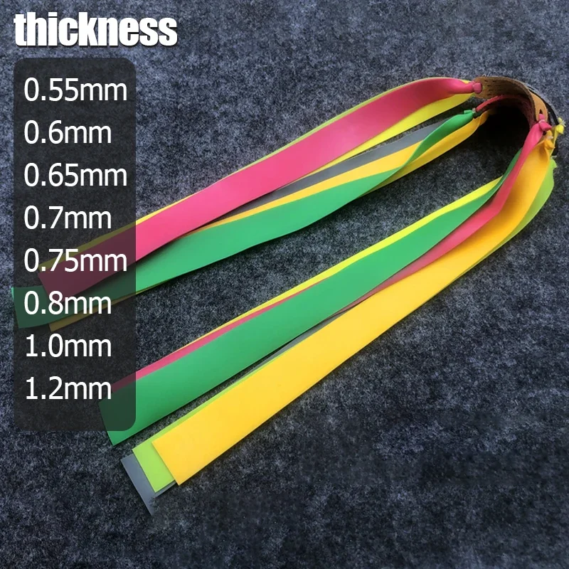 

Slingshot Flat Rubber Band 0.55-1.2mm High Elasticity Outdoor Hunting Catapult Shooting Accessories Fitness Belt Elastic