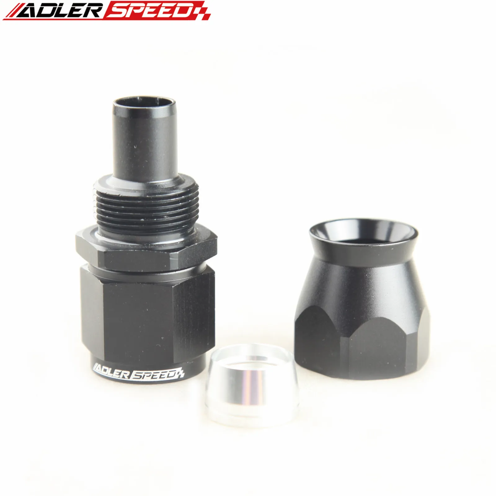 Swivel Hose End Fitting Pipe Straight Adapter Fitting Universal PTEF AN4 AN6 AN8 AN10 AN12 Straight 0 Degree Reusable Swivel PTFE Hose End Fitting