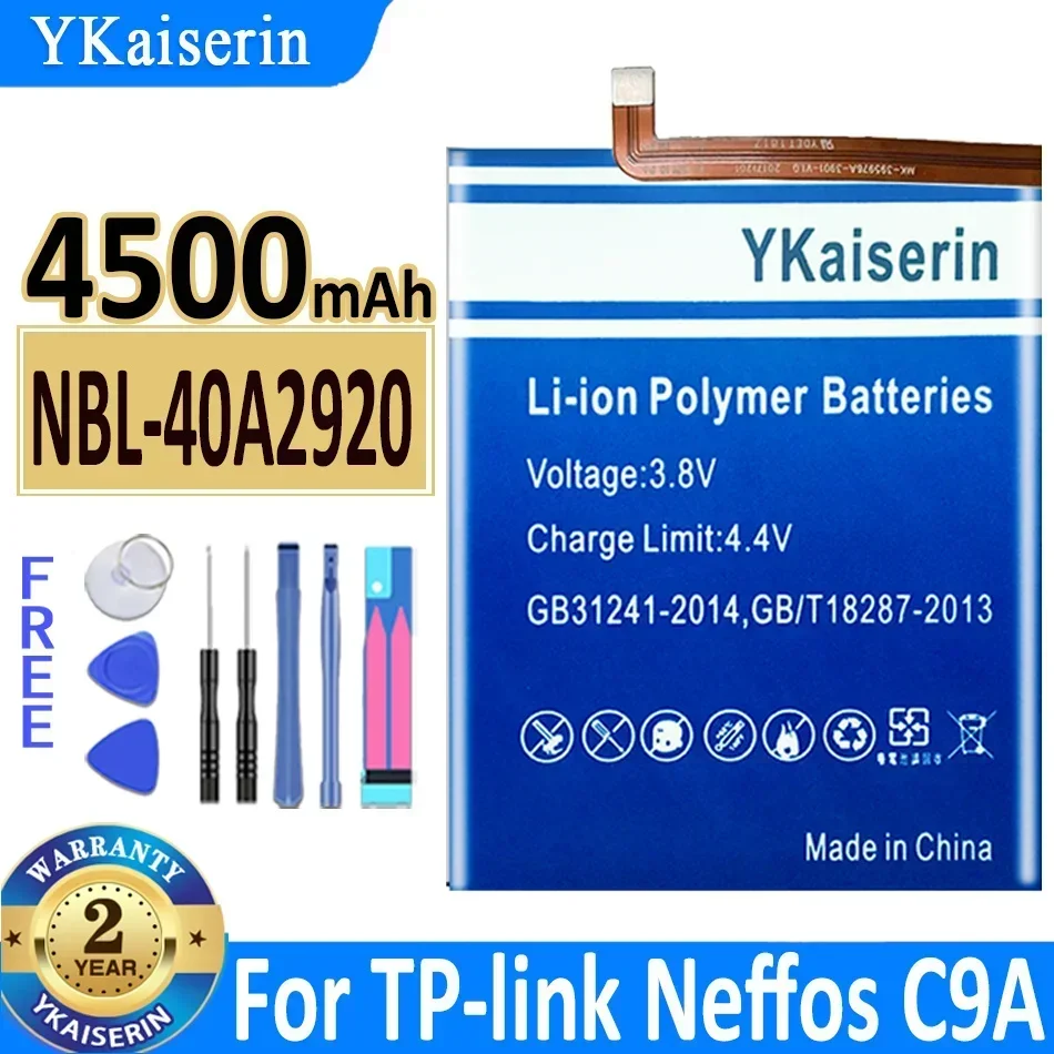 

Аккумулятор ykaisсеребристый на 4500 мАч для TP-link Neffos C9A TP706A TP706C, аккумулятор большой емкости + гарантия на инструменты