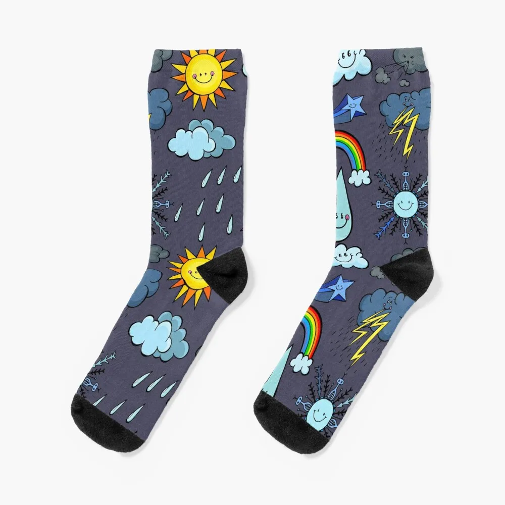 Weather Doodles Socks Non-slip christmas stocking gift Stockings man Girl'S Socks Men's fine line harry socks christmas gift short girl s socks men s