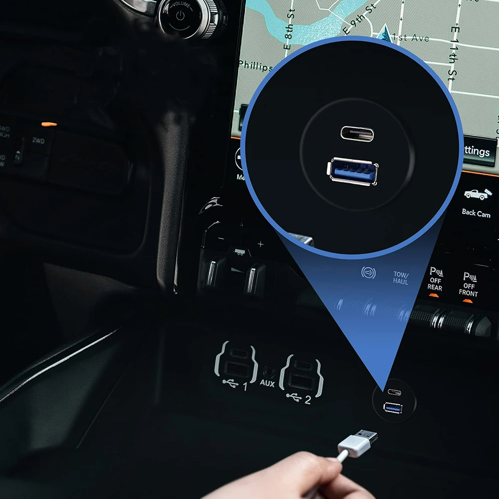 1M USB-A & C타입 연장 케이블 듀얼 포트 남성-여성 플러시 마운트 패널 방수 코드 (자동차 대시보드, 보트, 오토바이용)