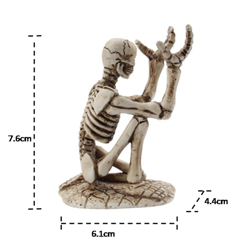 Spooky Skull Pen Holder Halloween Creative Desktop Decoration Skeleton Stationery Organizer Unique Toothbrush Razor Holder Gift