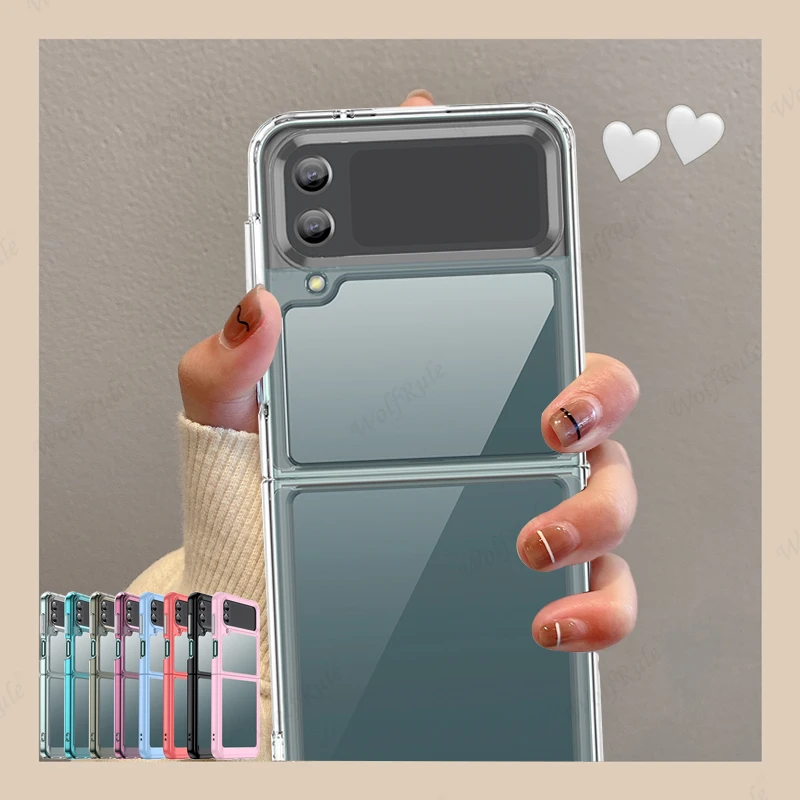 Per Samsung Galaxy Z Flip 4 Cover Samsung Z Flip 4 Capas Back Colore Trasparente Trasparente Trasparente Per Samsung Z Flip4 Flip 4 5G Cover