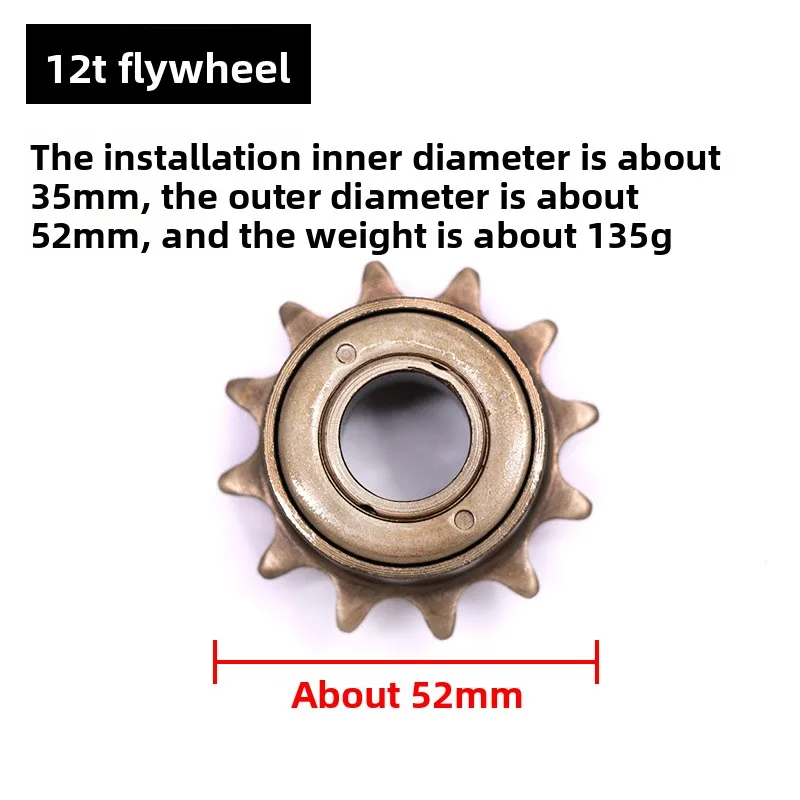 Bike Bicycle Flywheel Pinion Electric Vehicle Accessories 12T/14T Teeth Single Speed Freewheel Flywheel Sprocket Large Diameter