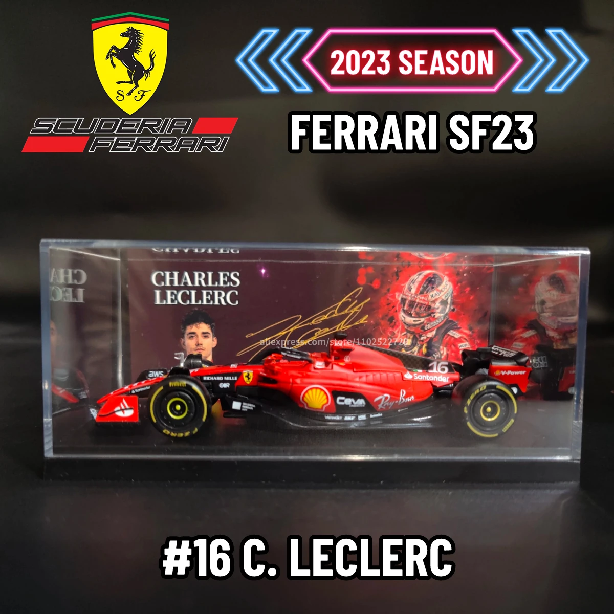 Miniature FERRARI F1 SF23 Charles LECLERC 2023 Echelle 1/18e