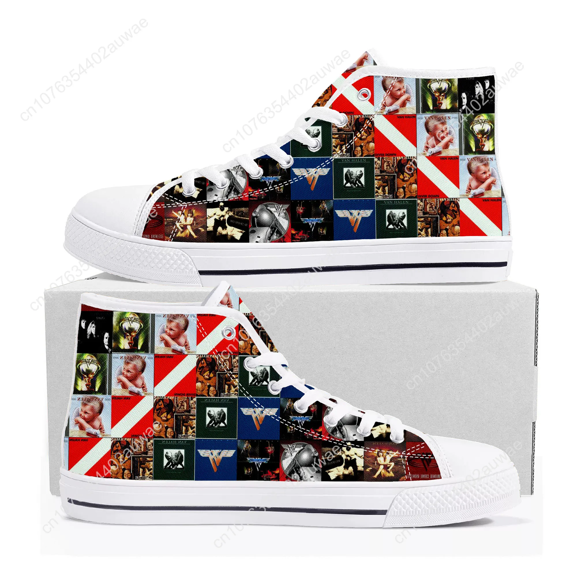 Van Evh 5150 Stripes Halen High Top Sneakers Men Women Teenager Canvas Sneaker 1984 Casual Custom Couple Shoes High Quality Shoe