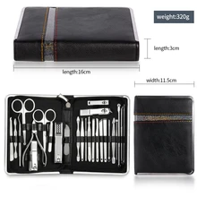  Manicure Set Stainless Steel Nail Clippers Cuticle Nipper Pedicure Care Tool Dead Skin Scissor Cleaning Grooming Nail Tools Kit 