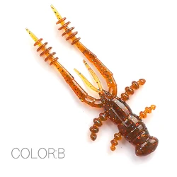 Supercontinent Soft Lure Fishing Bait with Shrimp Scent and Salt, 72mm/47mm Lobster Design - 72mm 8pcs 2.29g (B)