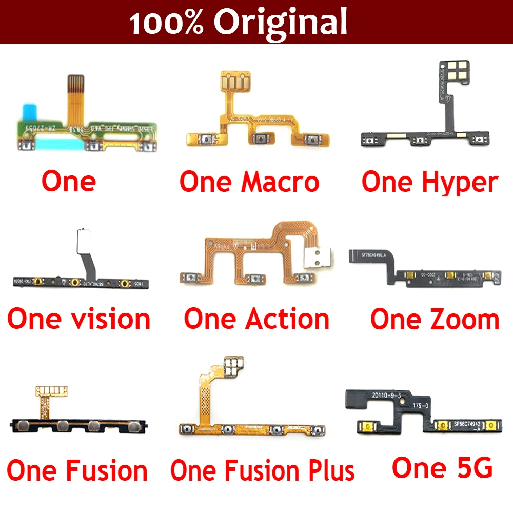 

Original Power On Off Volume Side Button Key Flex Cable For Motorola Moto One Zoom Macro Hyper Vision Action Fusion Plus One 5G