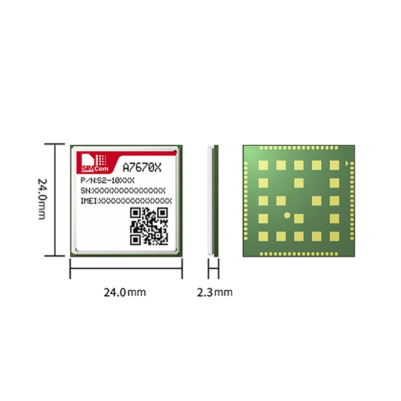 SIMCOM A7670SA persévérance Cat1 Tech carte de développement sans GPS epiCard Slot TTL UART LTE-FDD B1/v1./ B5/B7/B8/B20 101900/1800MHz