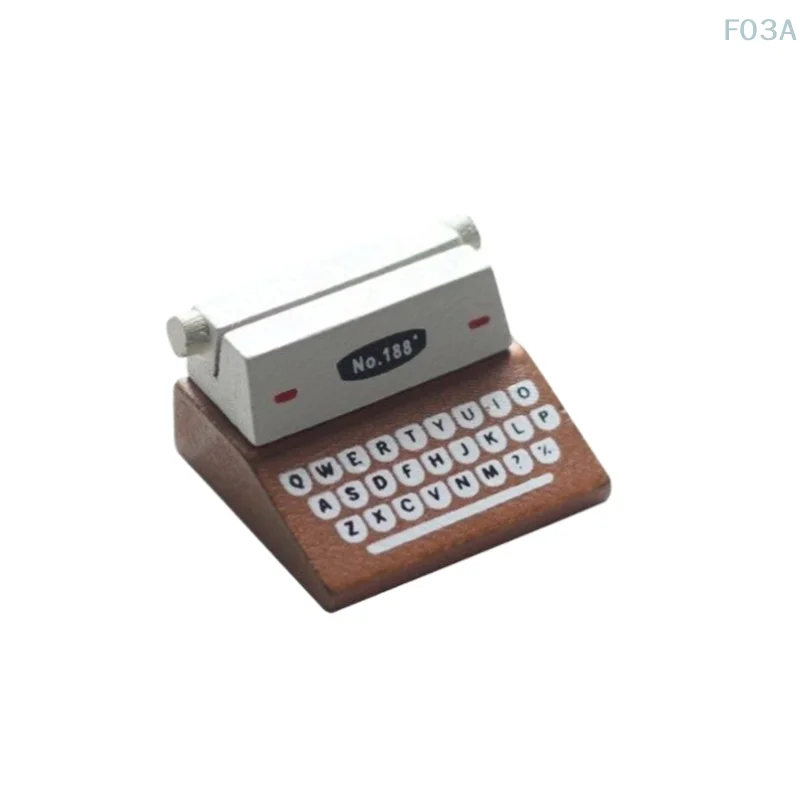 Vintage psací stroj vzhled karta držák dřevěný memo klipů photocard držák kawaii messege nota displej depo úřad psací stůl organizátor
