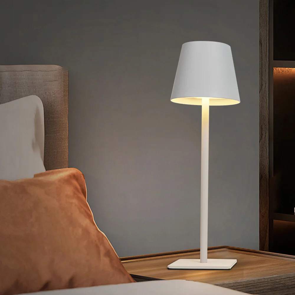 Description Picture 6 of itemCordless Table Lamp Rechargeable Desk Light Touch Dimming Night Light Iron Bedside Light Cafe Restaurant Bar Decorative Light