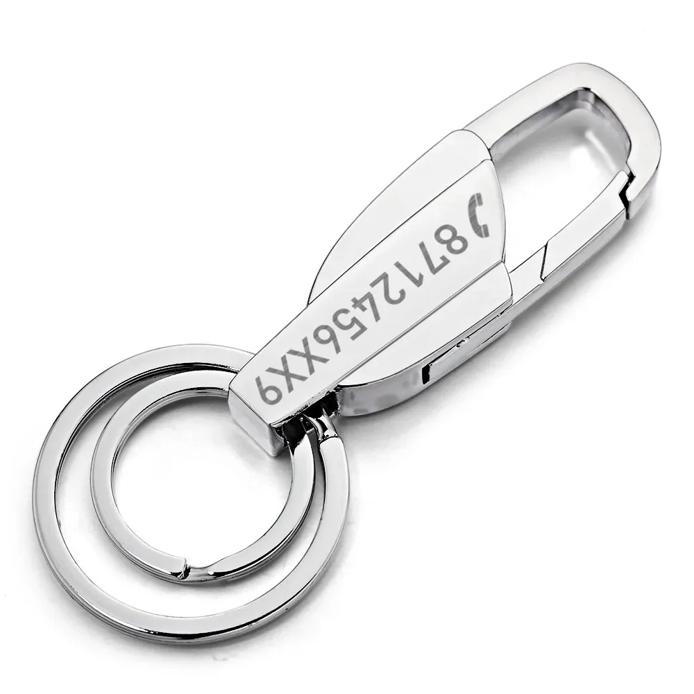 Dormon Custom Lettering Keychains Steel Keyrings Metal Engrave Name Customized Logo Key Chain for Car Women Men Gift K372