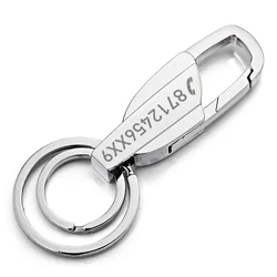 Dormon Custom Lettering Keychains Steel Keyrings Metal Engrave Name Customized Logo Key Chain for Car Women Men Gift K372