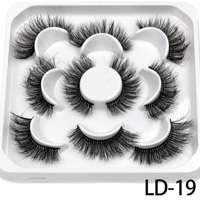 Pairs 25mm 3D Mink Lashes Bulk Russian Volume Fluffy Natural False Eyelashes Thick Dramatic Mink Eyelashes Wholesale maquiagem