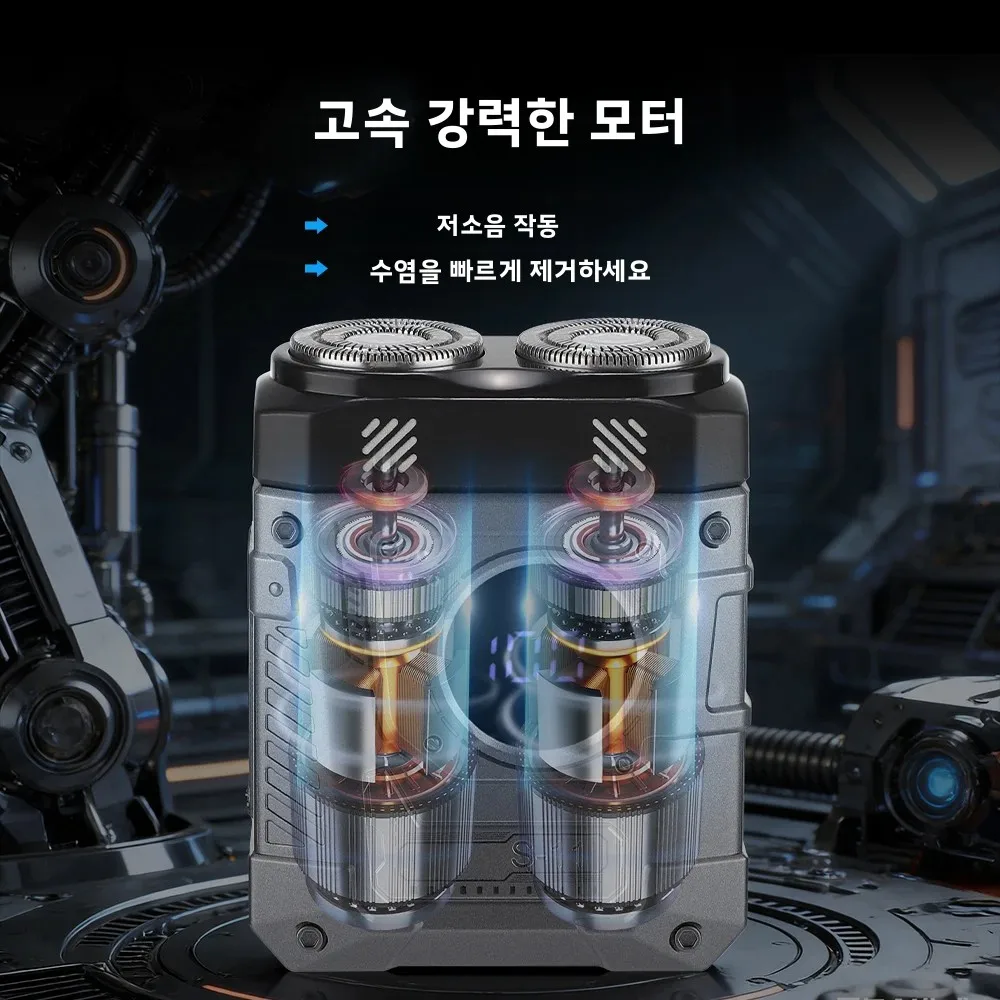 미니 전기 면도기 남성용 플로팅 헤드 세척 가능 USB 충전식 300mAh 배터리 저소음 모터 휴대용 여행 면도기