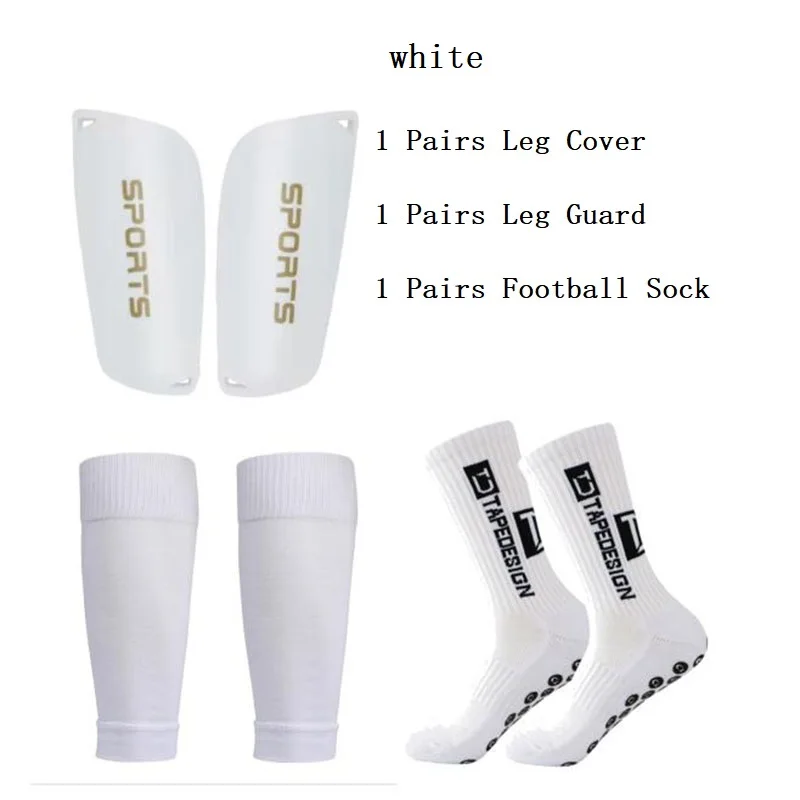 

Anti Slip Football Socks for Men Outdoor Sports Grip Soccer Sock Shin Guards Football Shin Pads Socks Cycling Guard Sleeves 3pcs