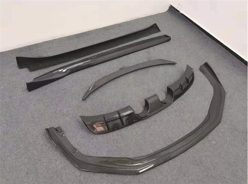 Voor Porsche 911 991.2 2015 2016 2017 2018 Echt koolstofvezel Voorlip Achterdiffuser Carrosserie Zijskirt Kit Kofferbakspoiler Refits - - Racext 21