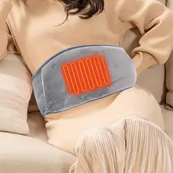 Cinturón de calefacción eléctrica USB, terapia magnética de cintura ajustable para alivio del dolor de pierna Abdominal Lumbar, calambre Menstrual