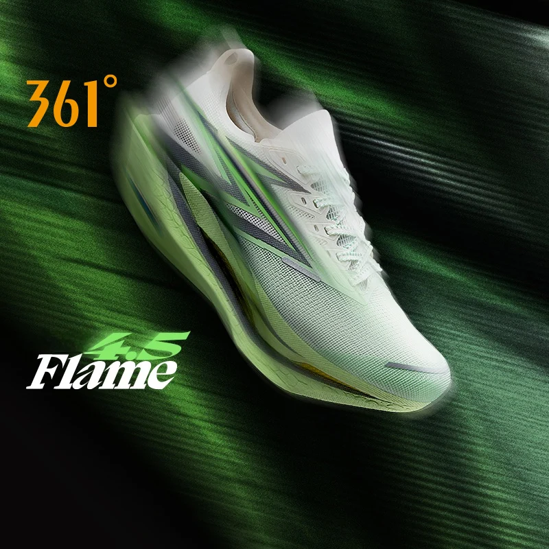361 Degrees Flame 4.5 Men's Running Shoes Carbon Plate Breathable