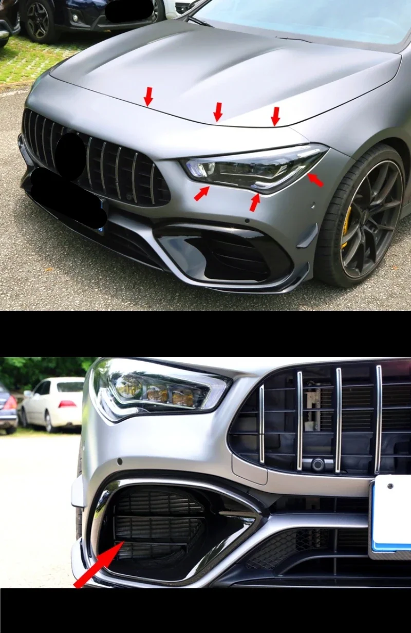 Body Kit Front Rear Bumper Side skirt Grill Assembly for Mercedes-Benz CLA35 260 200 w118 Modified CLA45S AMG Kit Car Accessies 21 - Racext Body Kit Front Rear Bumper Side skirt Grill Assembly for Mercedes-Benz CLA35 260 200 w118 Modified CLA45S AMG Kit Car Accessies - - Racext 20