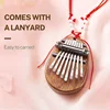 8-note Cute Mini Thumb Piano Portable Solid Wooden Water drop/heart shape Beginner Cartoon Shape Cute Thumb Piano Gifts For Kids 6