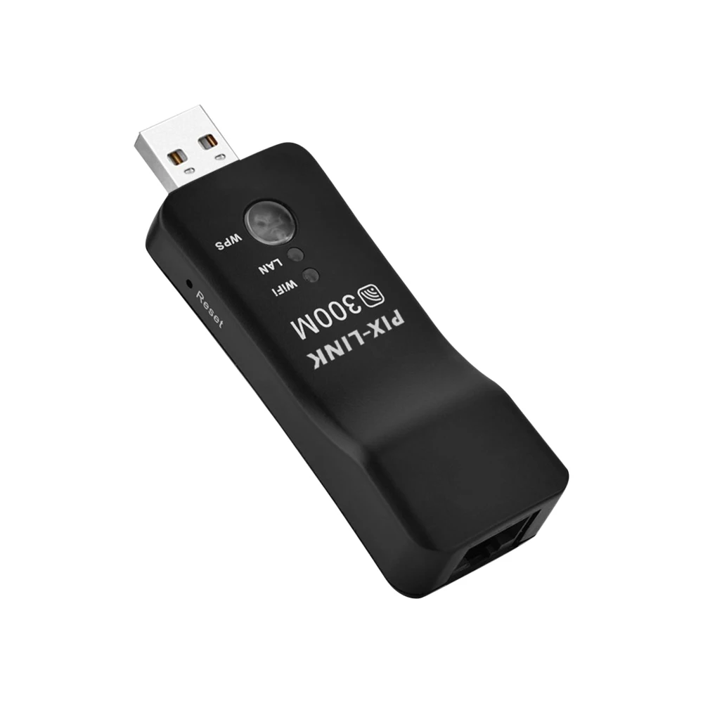 범용 USB 무선 WiFi 스마트 300Mbps TV 네트워크 어댑터 범용 HDTV RJ45 랜 포트 리피터 AP WPS (삼성 TV용)