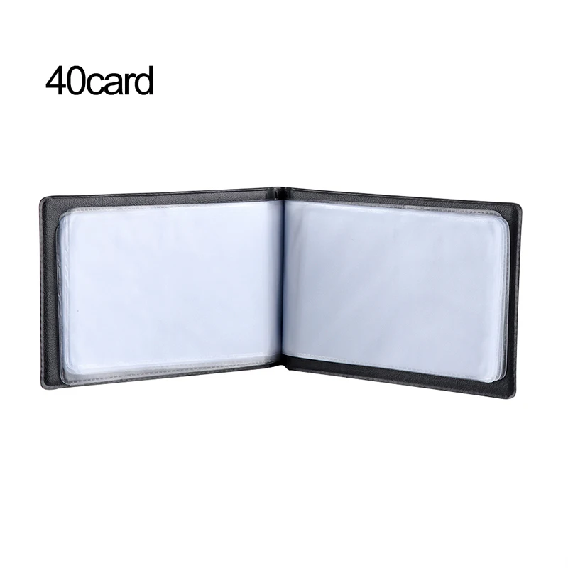 Leather Credit Card Holder and Business Card Organizer - Large Capacity