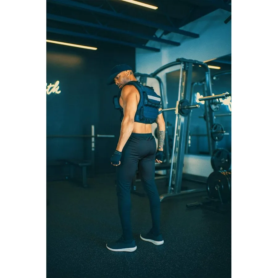 Air Flow Weighted Vest with Zipper Option for Strength Training and Cardio Workouts Adjustable 20lbs to 60lbs Solid Iron Weight