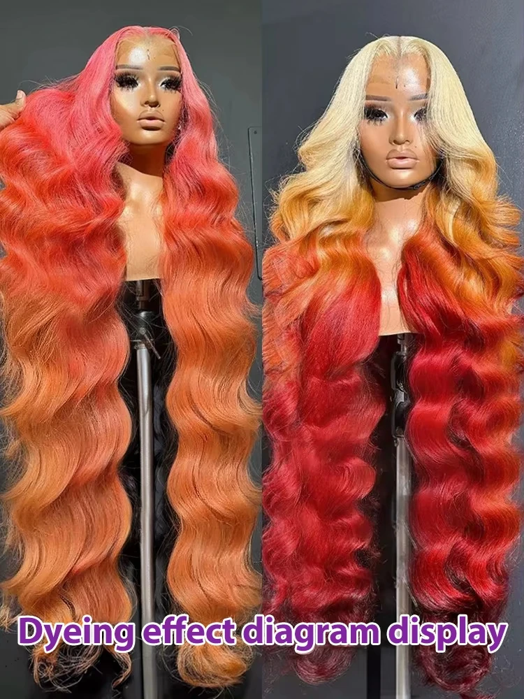 250% HD 30 40 42 Inch 613 Blonde 13x6 Lace Front Human Hair Wigs Body Wave 13x4 Lace Frontal Transparent Brazilian Remy Wig