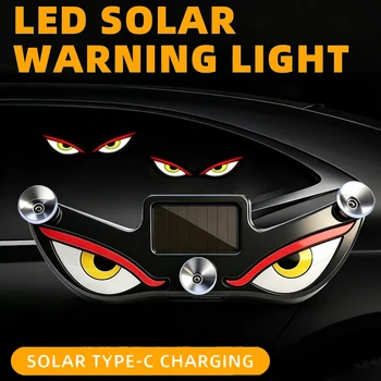 Luce Ambientale Solare DEMON EYE, Illuminazione Neon Dinamica, Decorazione Auto, Luci Atmosfera per Lunotto Posteriore, Accessori Auto