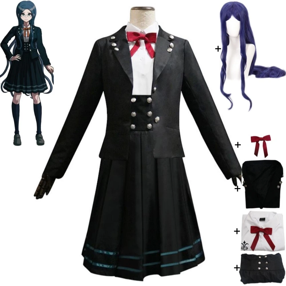 

Game Shirogane Tsumugi Dangan Ronpa Danganronpa V3: Killing Harmony Cosplay Costume Wig Anime School JK Uniform Halloween Suit