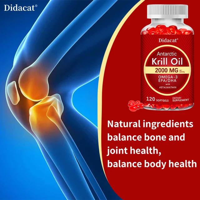 934-ec6a4e.jpg Antarctic Krill Oil 2000 mg 120 Softgels | Omega 3 EPA, DHA, Astaxanthin Supplement from Red Krill - Supports Bone, Heart, Brain