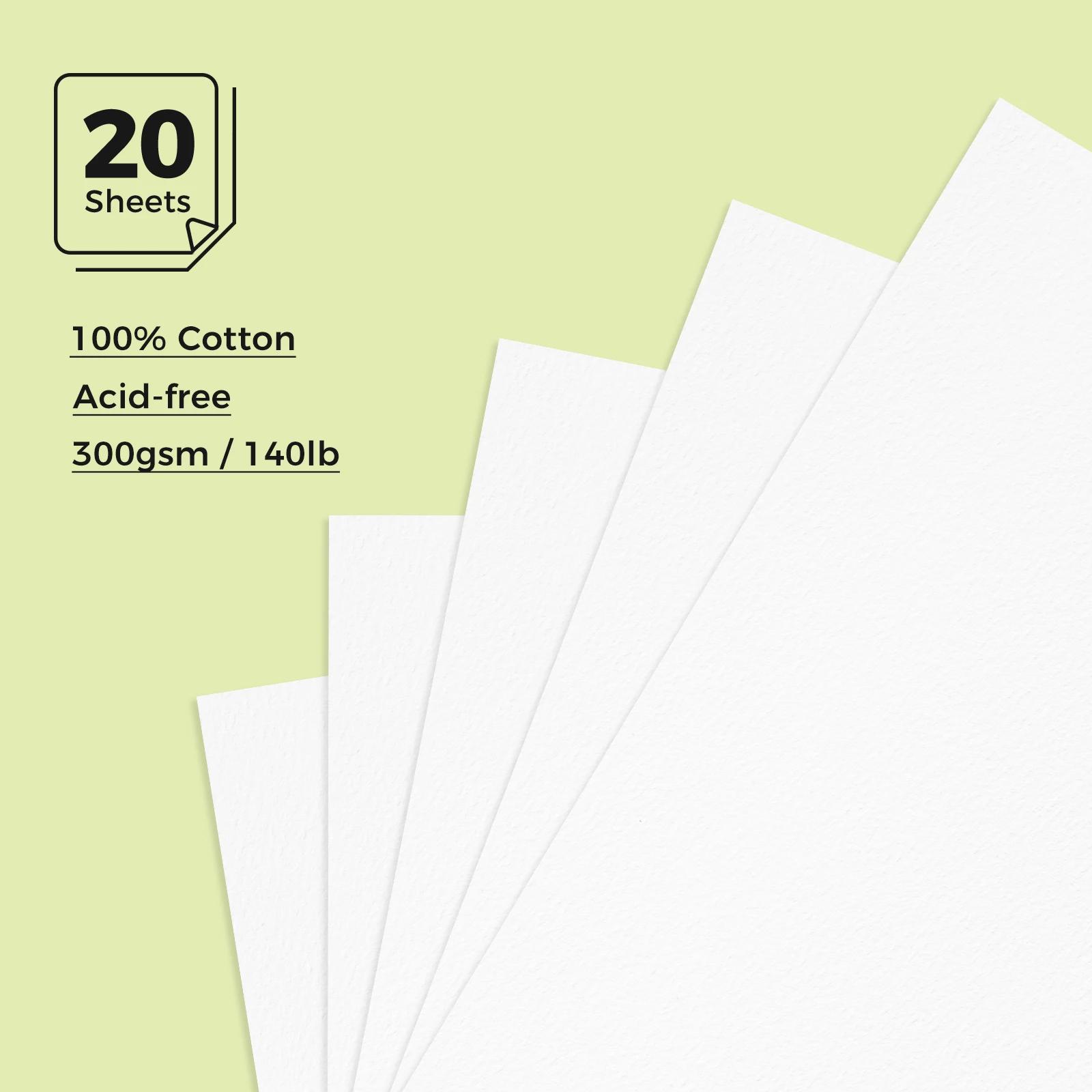 라이트위시 여행용 수채화 스케치북 100% 코튼 300gsm A5 리필 가능 바인더 20매 5.8x8.2인치 무산지 아티스트용