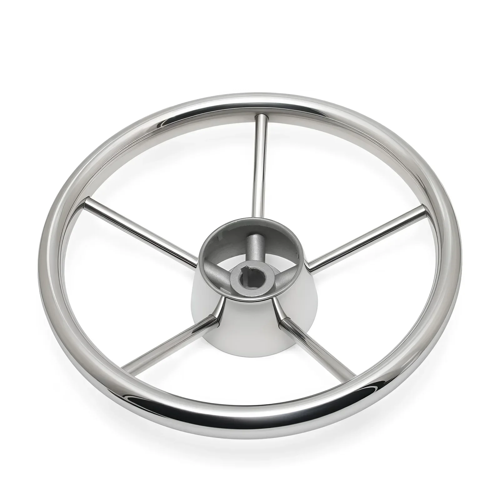 Marine Steering Wheel 11 Inch Stainless Steel With Or Without Knob Grip Fit For Yacht Boat